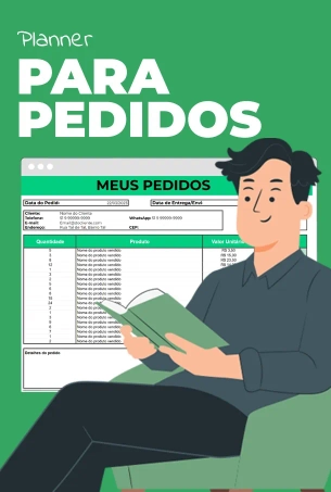 Print da Planilha de Planner para Pedidos